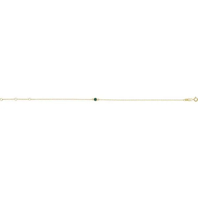 Bracelets 14K Yellow Gold LabGrown Alexandrite BezelSet Solitaire 6 127 12 Bracelet TreasureFineJewelers