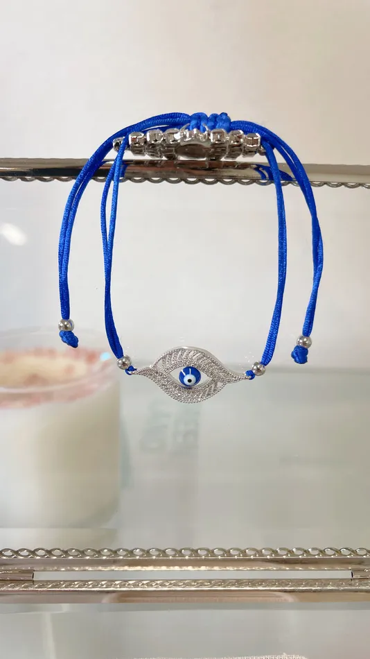 Bracelets MP Jewelry Navy Evil Eye Bracelet silver