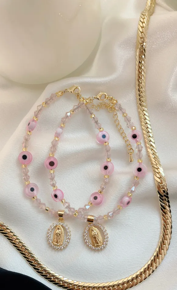 Bracelets MP Jewelry Pink Virgencita Bracelet 1 piece 