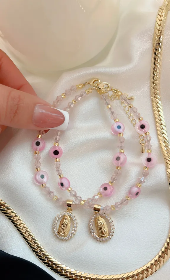 Bracelets MP Jewelry Pink Virgencita Bracelet 1 piece 