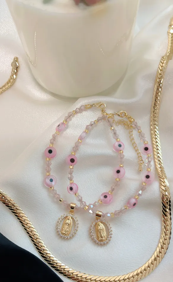 Bracelets MP Jewelry Pink Virgencita Bracelet 1 piece 