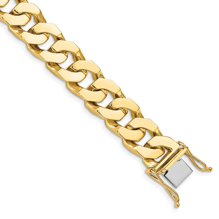 Bracelets TreasureFineJewelers 14K 8 inch 116mm Hand Polished Fancy Link with Box Catch Bracelet Bracelets TreasureFineJewelers 14K 8 inch 116mm Hand Polished Fancy Link with Box Catch Bracelet