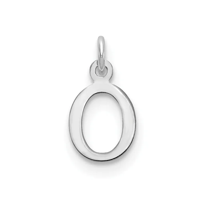 Charm Necklaces 10k White Gold Cutout Letter O Initial Charm TreasureFineJewelers Charm Necklaces 10k White Gold Cutout Letter O Initial Charm TreasureFineJewelers