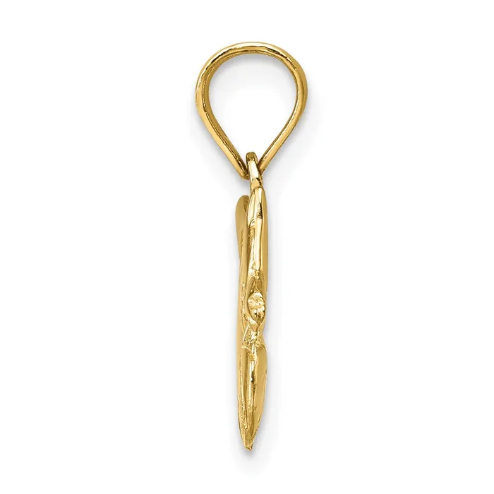 Charm Necklaces 14K 3D Polished Kitten Charm TreasureFineJewelers