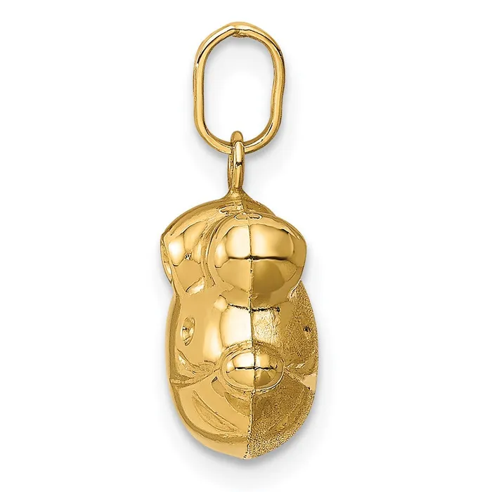 Charm Necklaces 14k Yellow Gold Satin Polished Mouse Charm TreasureFineJewelers