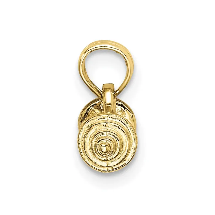 Charm Necklaces TreasureFineJewelers 10K Solid Polished 3D Dumbbell Charm