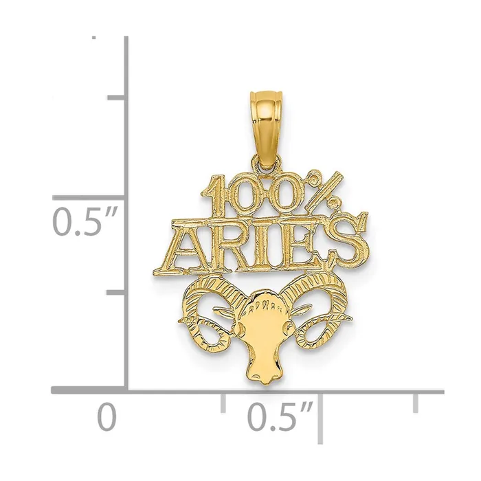 Charm Necklaces TreasureFineJewelers 14K 100 ARIES Charm