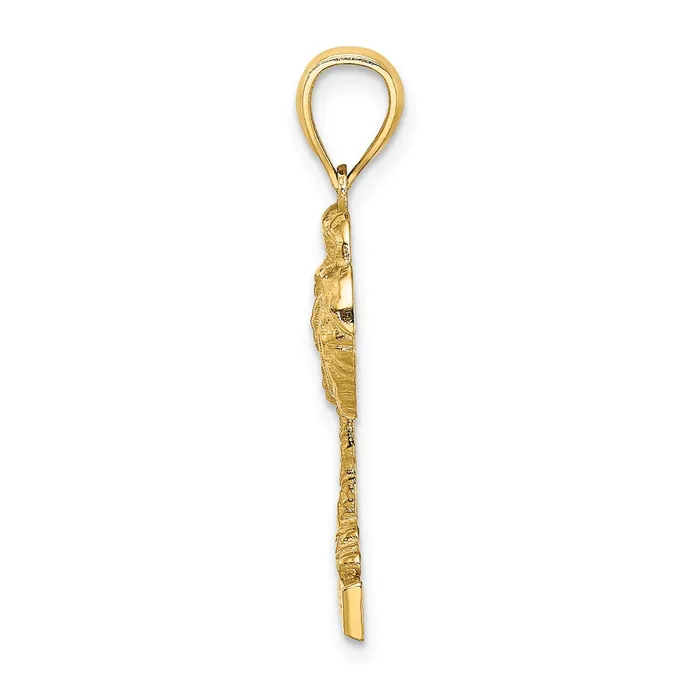 Charm Necklaces TreasureFineJewelers 14K BARBADOS Palm Tree Charm