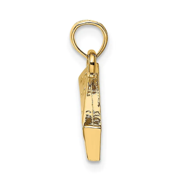 Charm Necklaces TreasureFineJewelers 14K Cheese Wedge Charm
