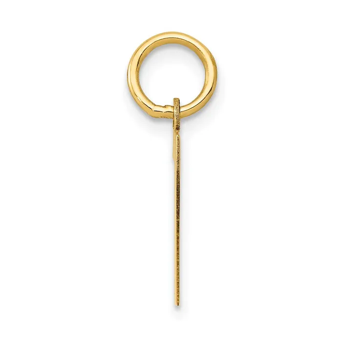 Charm Necklaces TreasureFineJewelers 14k Small Polished Number 7 Charm