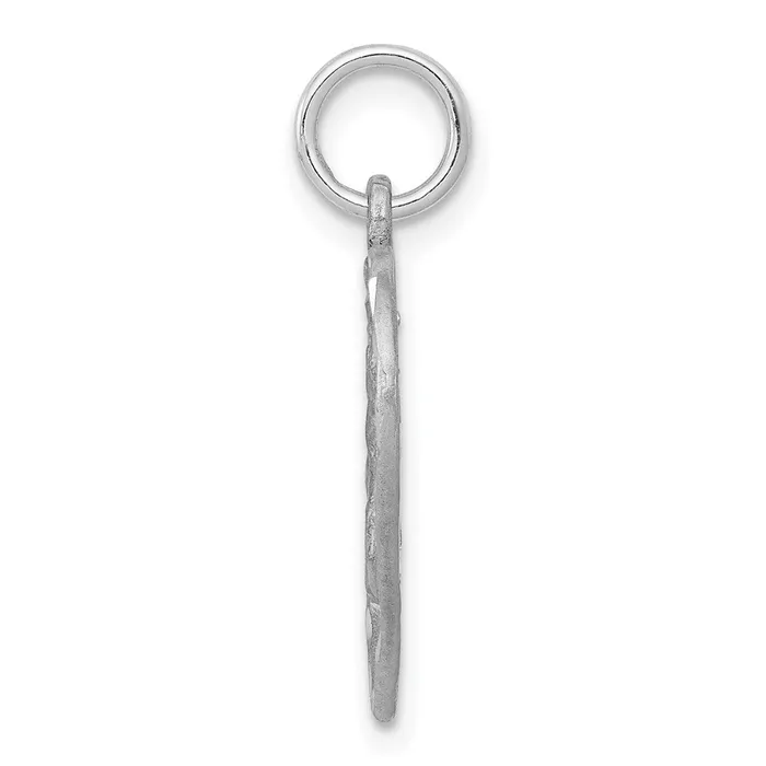 Charm Necklaces TreasureFineJewelers 14k White Gold Angel in Heart Charm