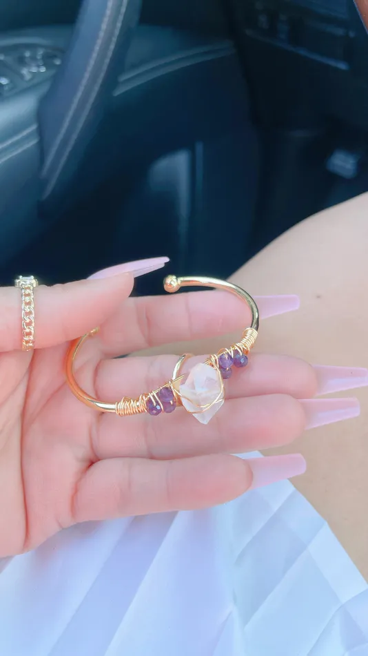 Clear Quartz Bangle Bracelet MP Jewelry Bracelets