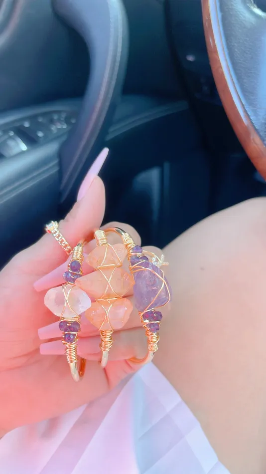 Clear Quartz Bangle Bracelet MP Jewelry Bracelets