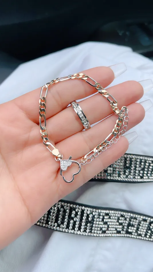 Dainty Tri Gold Lock Bracelet MP Jewelry Bracelets