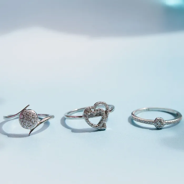 Daphne Crystal Sterling Silver Ring Ema Jewels Rings