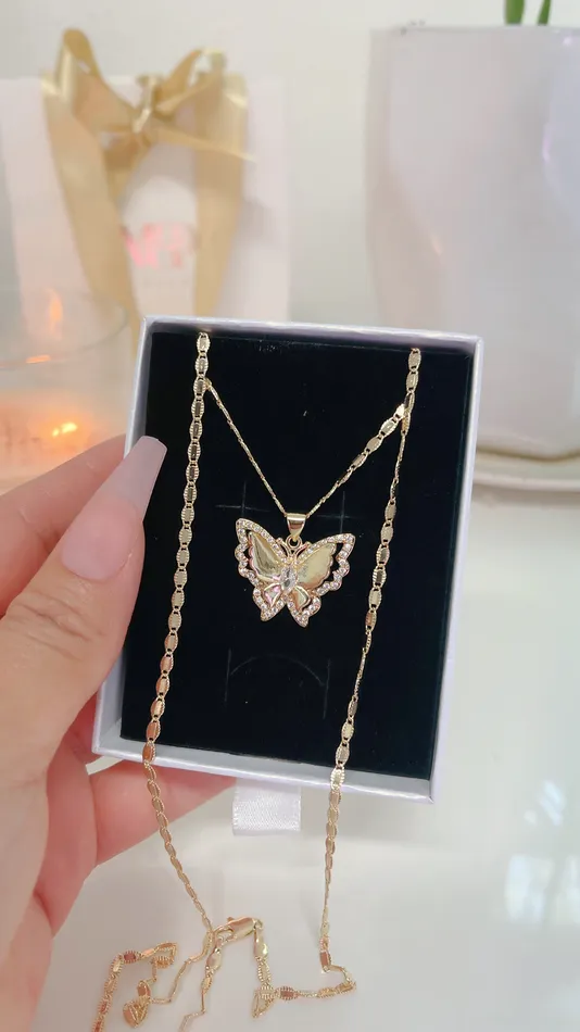 Dual Butterfly Necklace MP Jewelry Necklaces