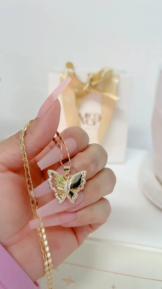 Dual Butterfly Necklace MP Jewelry Necklaces