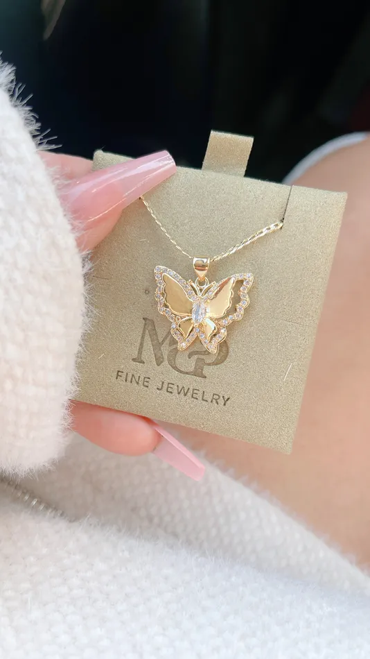Dual Butterfly Necklace MP Jewelry Necklaces