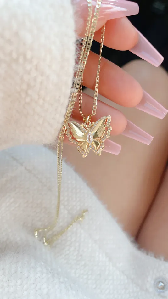 Dual Butterfly Necklace MP Jewelry Necklaces