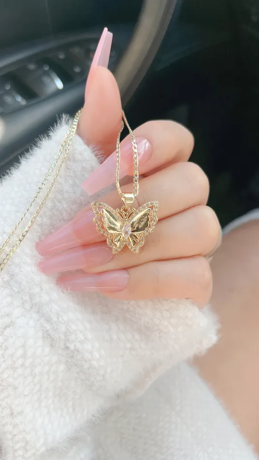 Dual Butterfly Necklace MP Jewelry Necklaces