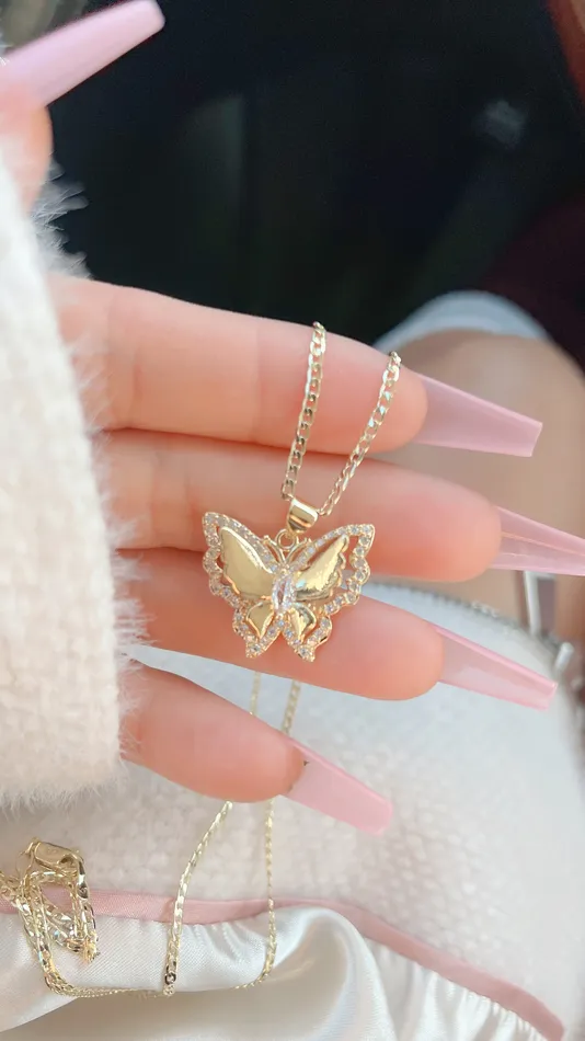 Dual Butterfly Necklace MP Jewelry Necklaces