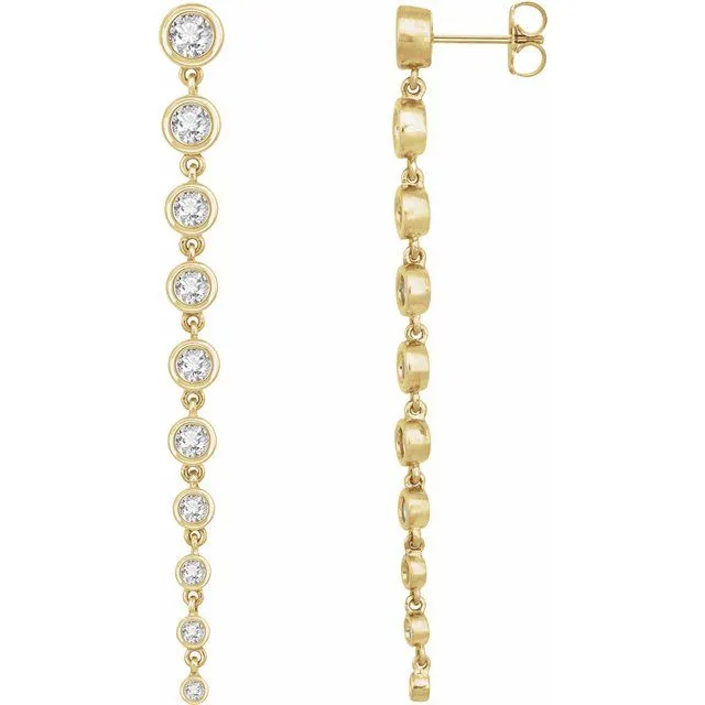 Earrings 14K Yellow Gold 2 CTW LabGrown Diamond Earrings TreasureFineJewelers Earrings 14K Yellow Gold 2 CTW LabGrown Diamond Earrings TreasureFineJewelers