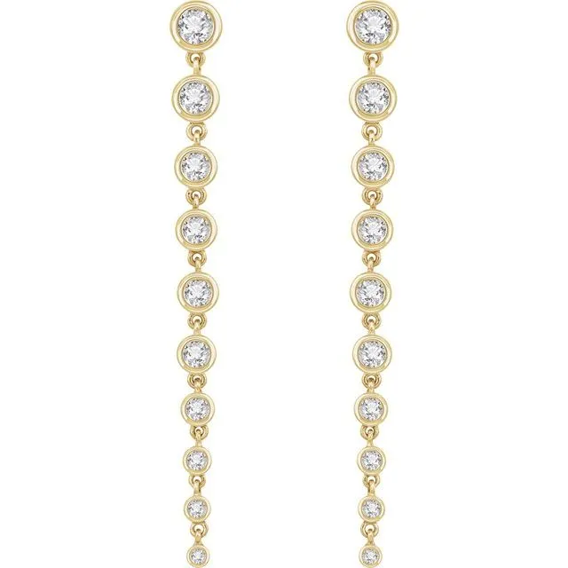 Earrings 14K Yellow Gold 2 CTW LabGrown Diamond Earrings TreasureFineJewelers