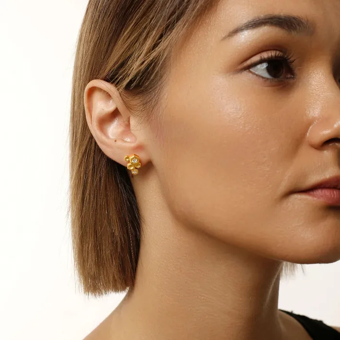Earrings Cute Honeycomb With Honey Earrings Life With MaKs Honeycomb Bee Kind Jewelry Collection Trendolla Jewelry