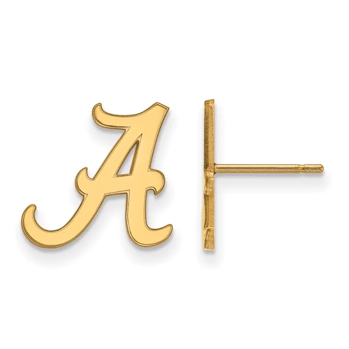 Earrings TreasureFineJewelers 14k Gold University of Alabama Letter A Small Post Earrings Earrings TreasureFineJewelers 14k Gold University of Alabama Letter A Small Post Earrings