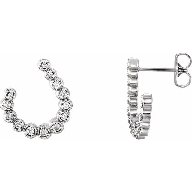 Earrings TreasureFineJewelers 14K White 14 CTW Diamond Freeform Earrings Earrings TreasureFineJewelers 14K White 14 CTW Diamond Freeform Earrings