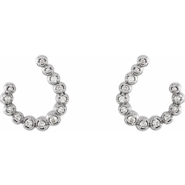 Earrings TreasureFineJewelers 14K White 14 CTW Diamond Freeform Earrings