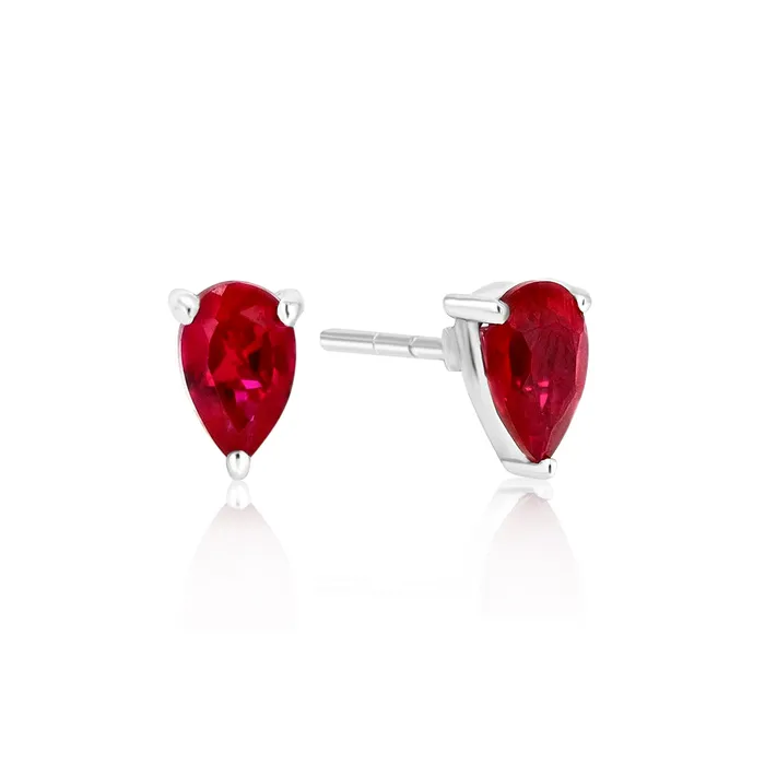 Ema Jewels Earrings Aletheia Ruby Sterling Silver Earrings