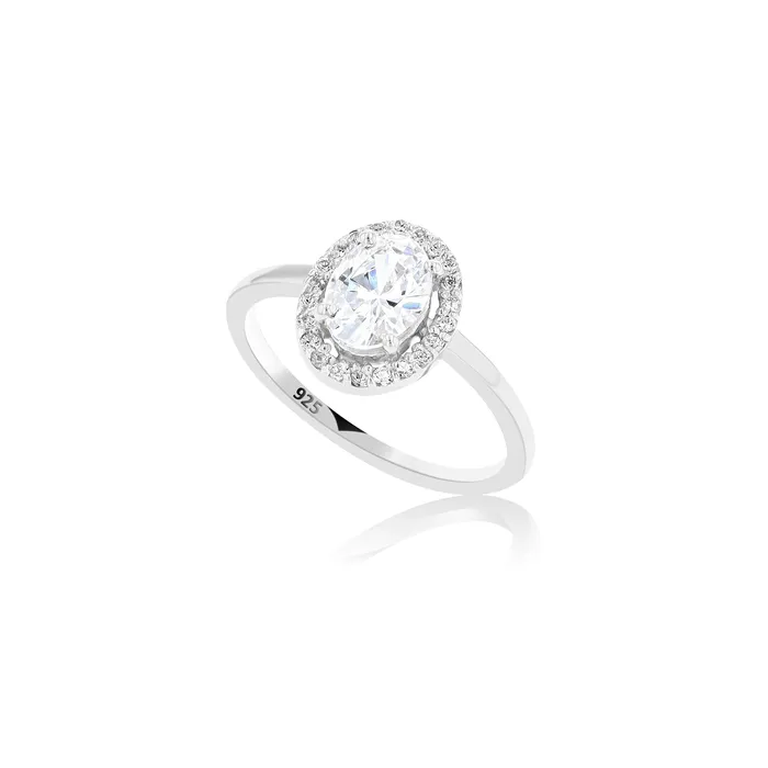 Ema Jewels Rings Euterpe Crystal Sterling Silver Ring