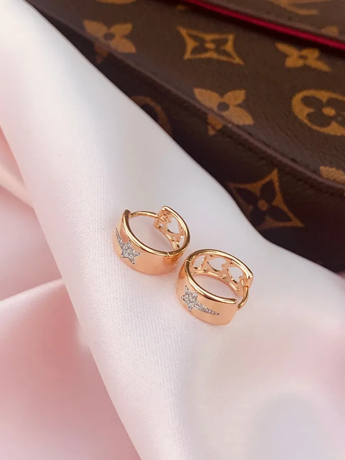 Morena and Proud Earrings Gold Star Huggies
