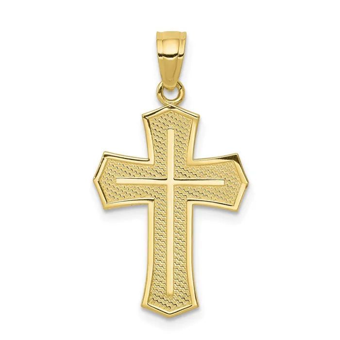 Necklaces 10K Passion Cross W JESUS Reversible Pendant TreasureFineJewelers