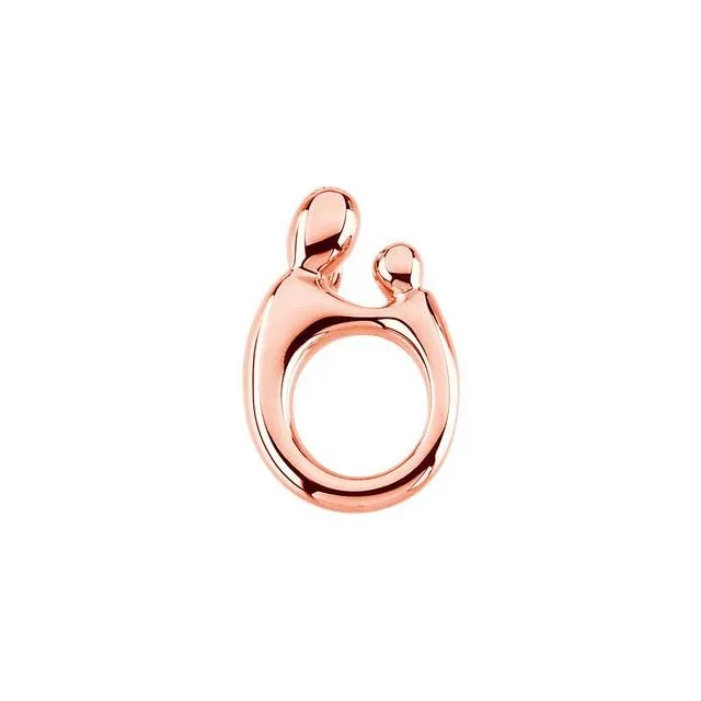 Necklaces 14K Rose Gold 145x98 mm Mother and Child Slide Pendant TreasureFineJewelers Necklaces 14K Rose Gold 145x98 mm Mother and Child Slide Pendant TreasureFineJewelers