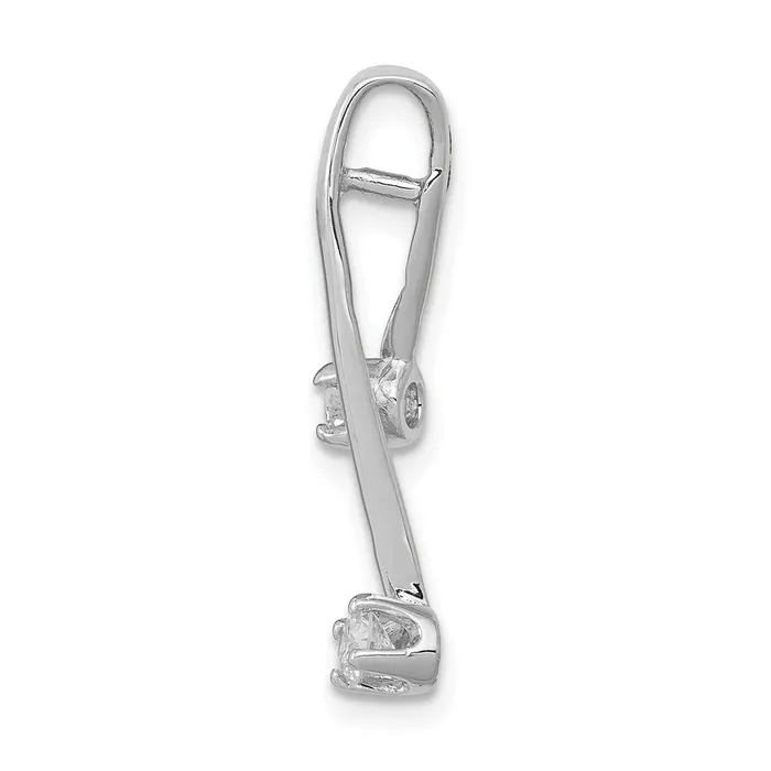 Necklaces 14k White Gold A 230mm Diamond Chain Slide TreasureFineJewelers