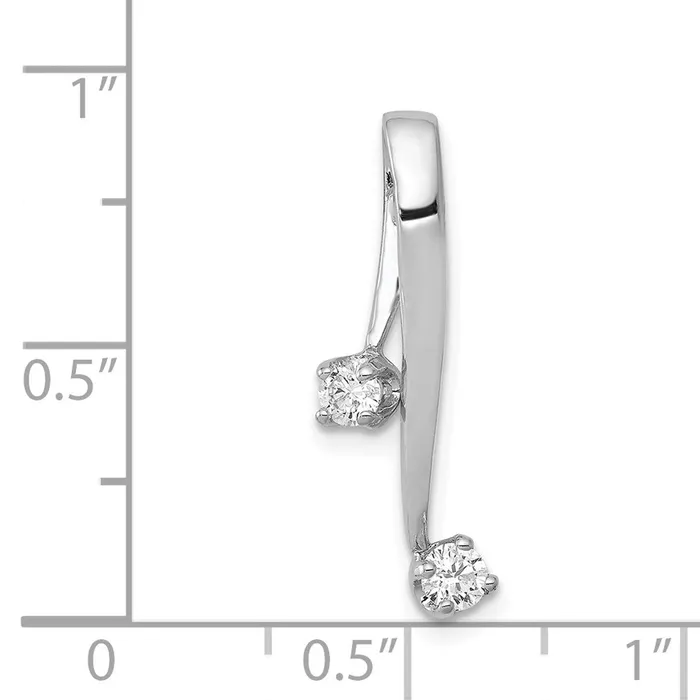 Necklaces 14k White Gold A 230mm Diamond Chain Slide TreasureFineJewelers