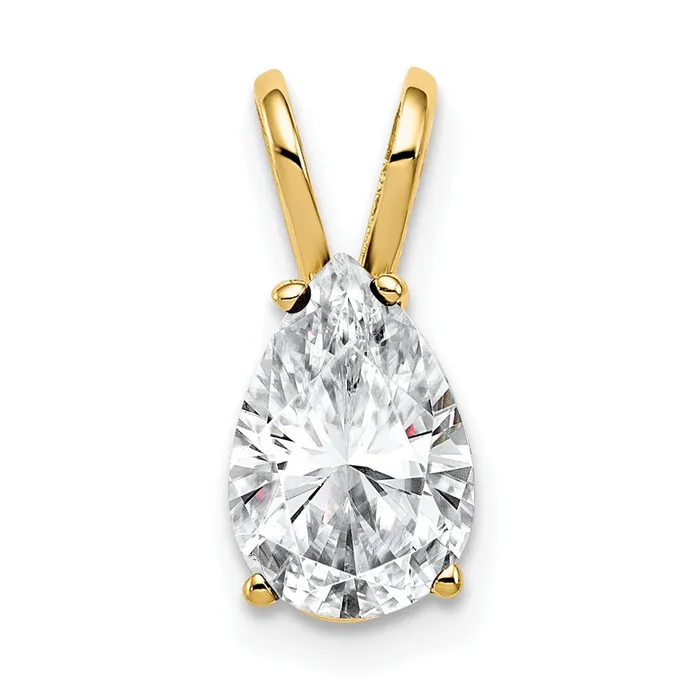 Necklaces 14k Yellow Gold 9x6mm Pear Cubic Zirconia pendant TreasureFineJewelers Necklaces 14k Yellow Gold 9x6mm Pear Cubic Zirconia pendant TreasureFineJewelers