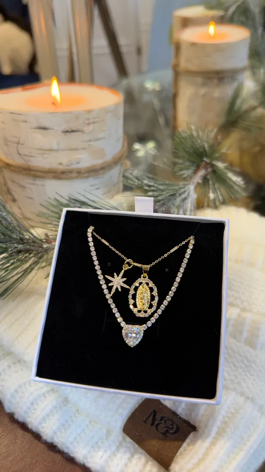 Necklaces MP Jewelry Italian Lady of Guadalupe Necklace Set Necklaces MP Jewelry Italian Lady of Guadalupe Necklace Set