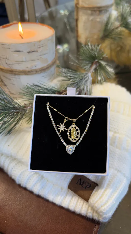 Necklaces MP Jewelry Italian Lady of Guadalupe Necklace Set Necklaces MP Jewelry Italian Lady of Guadalupe Necklace Set
