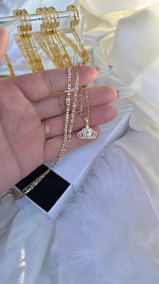 Necklaces MP Jewelry TriGold Tiara Virgin Mary Necklace