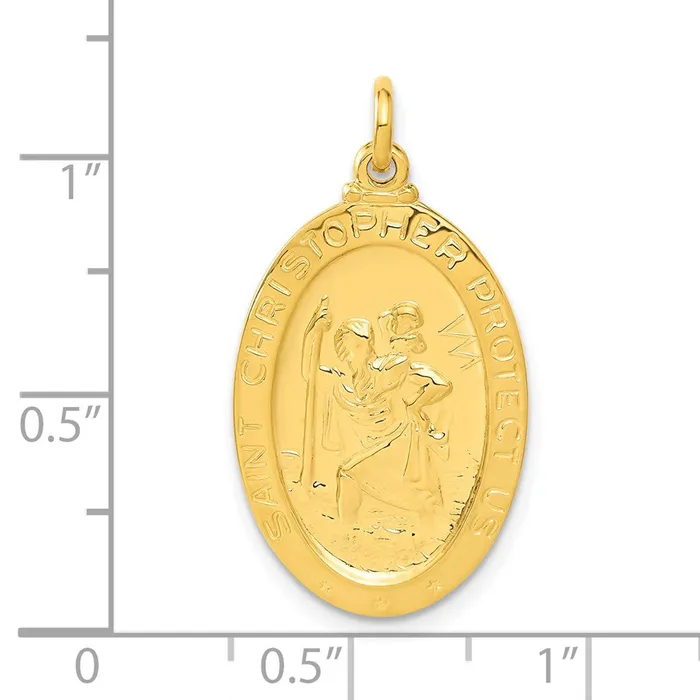 Necklaces Sterling Silver 24k Goldplated Saint Christopher Basketball Medal Pendant TreasureFineJewelers