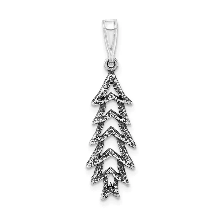 Necklaces Sterling Silver Antiqued Tree Charm TreasureFineJewelers