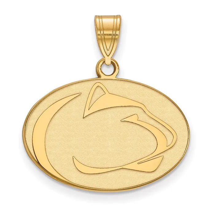 Necklaces Sterling Silver Goldplated Penn State University Lion Medium Pendant TreasureFineJewelers Necklaces Sterling Silver Goldplated Penn State University Lion Medium Pendant TreasureFineJewelers