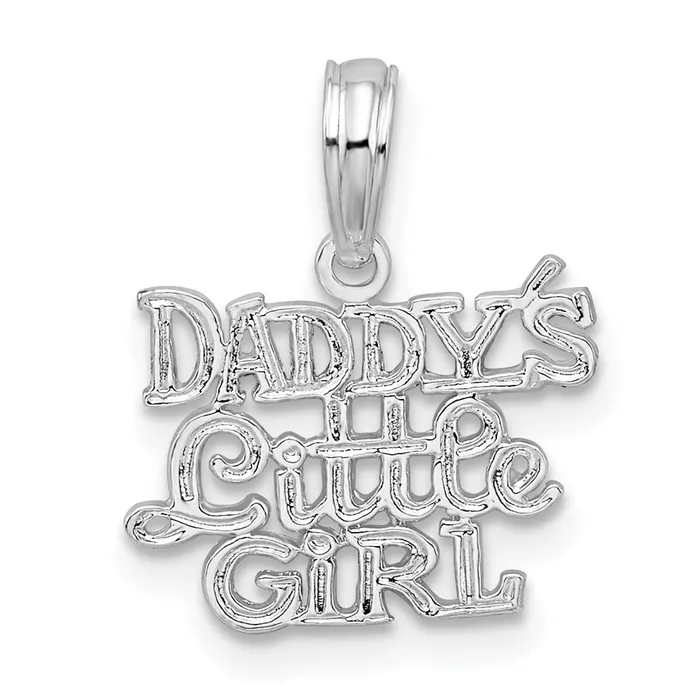 Necklaces Sterling Silver Polished DADDYS LITTLE GIRL Pendant TreasureFineJewelers Necklaces Sterling Silver Polished DADDYS LITTLE GIRL Pendant TreasureFineJewelers