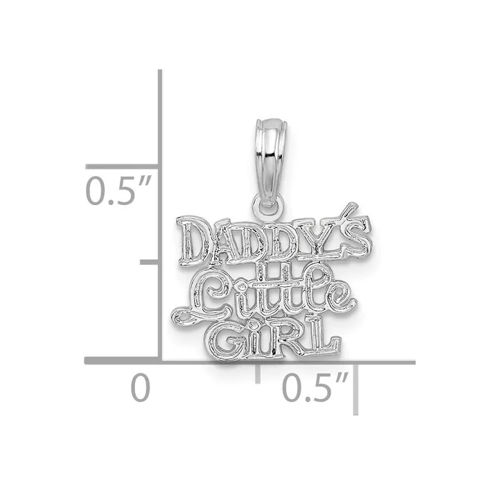 Necklaces Sterling Silver Polished DADDYS LITTLE GIRL Pendant TreasureFineJewelers