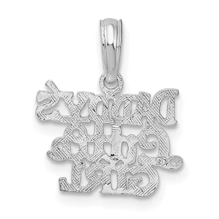 Necklaces Sterling Silver Polished DADDYS LITTLE GIRL Pendant TreasureFineJewelers