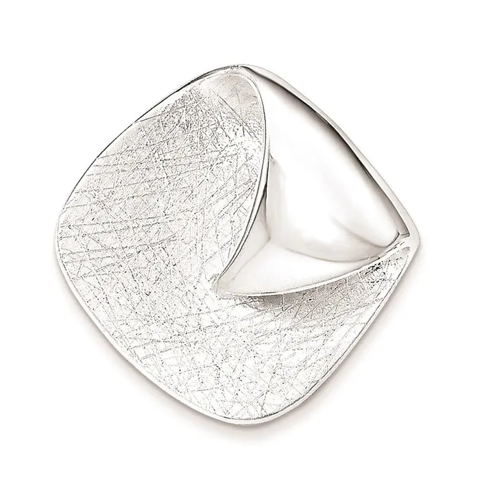 Necklaces Sterling Silver Polished Textured Folded Chain Slide Pendant TreasureFineJewelers Necklaces Sterling Silver Polished Textured Folded Chain Slide Pendant TreasureFineJewelers