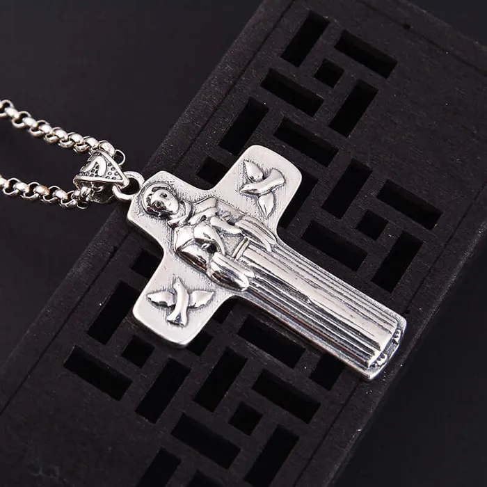 Necklaces Sterling Silver Virgin Mary Cross Virgencita Necklace Trendolla Jewelry